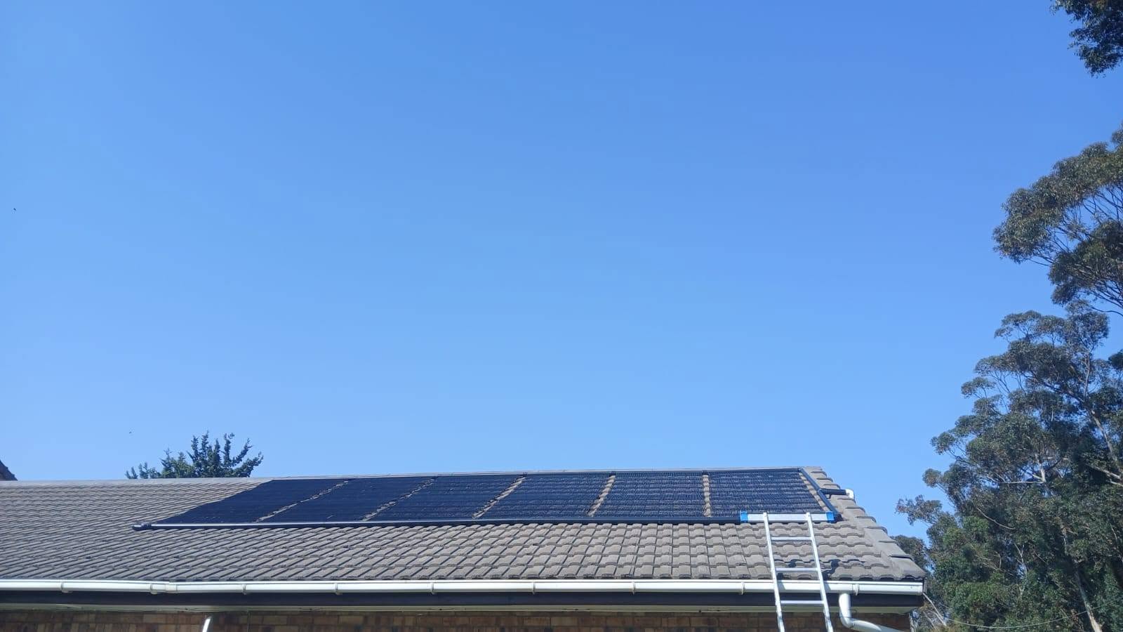 Recent GridFree roof-mounted solar pool heating installation